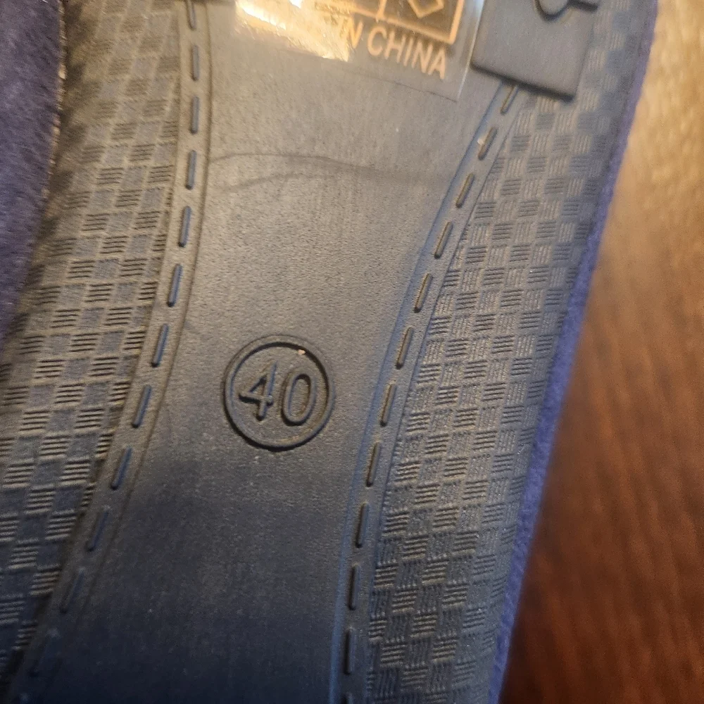 Blue Women's Ballet Flats. Criss Cross Strap. New Never Worn